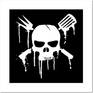 BBQ skull Posters and Art